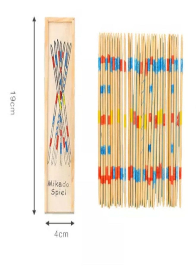 UPBEAT Classic Mikado Sticks Game (Pack of 2) Fun Family Game I Hand-Eye Coordination I Gift I Birthday I Wooden Toy I Skill & Precision Game I Classic Pick-up Sticks Game - Image 3